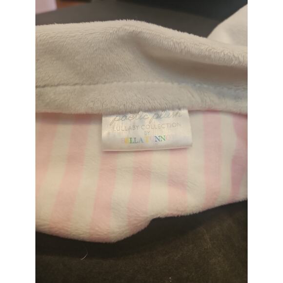 Bella Tunno Poetic Plush Striped Pink Bear Love Heart Security Blanket/Lovey HTF - Picture 6 of 8